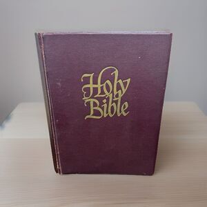 VTG Large New Catholic Holy Bible New Old Testament JJ Little& Ives 1962 Vintage